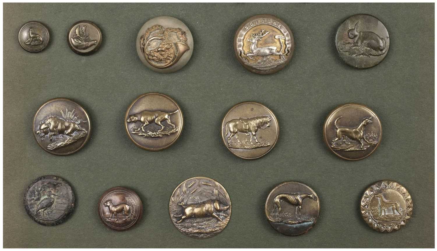 Lot 657 - Hunt Buttons. A collection of 140 Edwardian Irish hunt buttons by R James, Birmingham