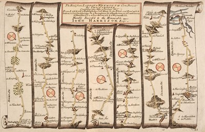 Lot 107 - Road Maps. A collection of approximately 160 maps, 18th & 19th century