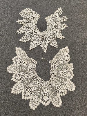 Lot 754 - Lace. A collection of lace and needlework items, 19th & 20th century