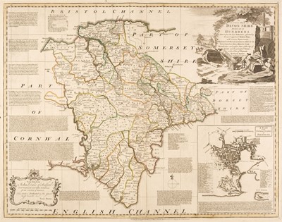 Lot 39 - Devon. Bowen (Emanuel), An Accurate Map of Devon Shire Divided into its Hundreds..., circa 1765