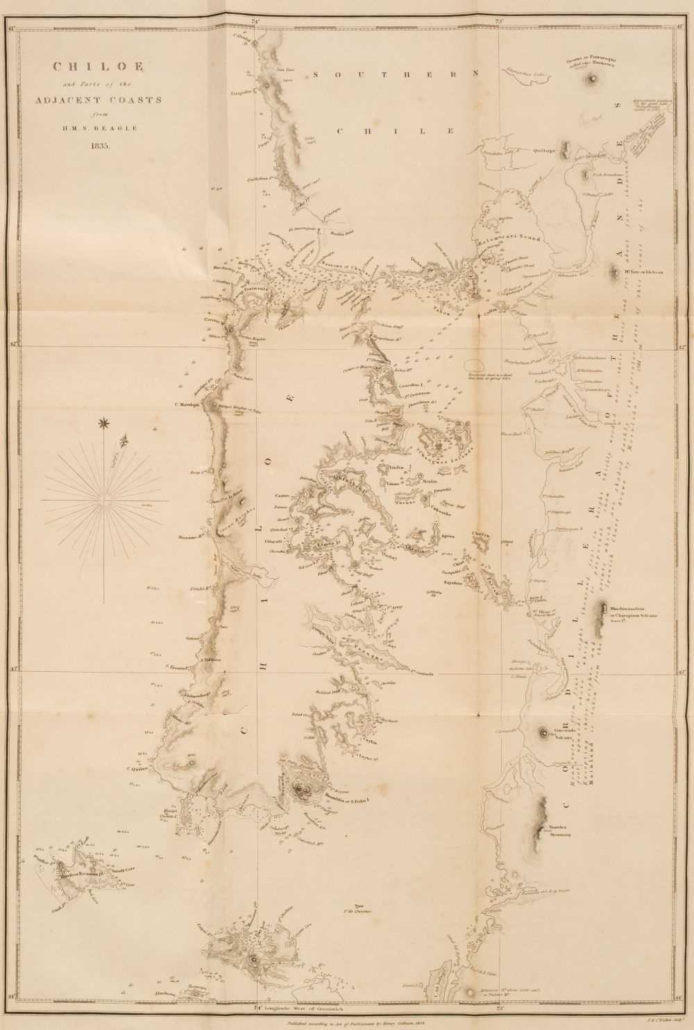 Lot 528 - Darwin (Charles). Narrative of the Surveying Voyages of his Majesty's Ships Adventure and Beagle, 2 volumes (of 4), 1839