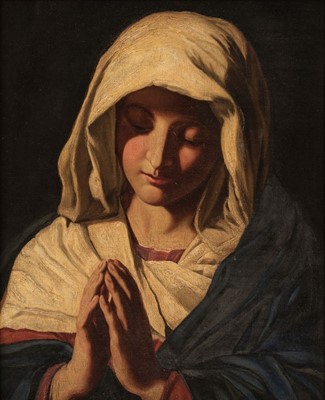 Lot 5 - Salvi (Giovanni Battista, 1609-1685). Madonna in Preghiera, oil on canvas