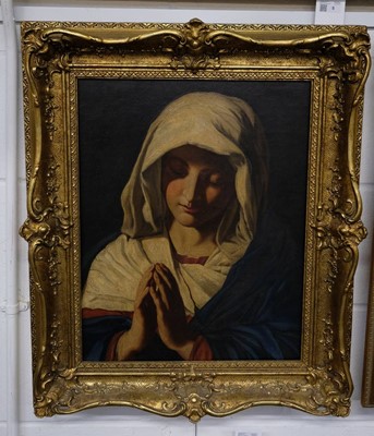Lot 5 - Salvi (Giovanni Battista, 1609-1685). Madonna in Preghiera, oil on canvas