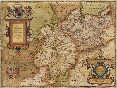 Lot 127 - Warwickshire and Leicestershire. Saxton (Christopher),  Warwic Lecestriaeq. Comita Civitat..., 1579