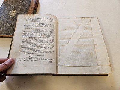 Lot 330 - Reposati (Rinaldo). Della Zecca di Gubbio e delle gest de conti, e Duchi di Urbino, 1772-73
