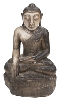 Lot 568 - Buddha. A Burmese marble Buddha, 19th century