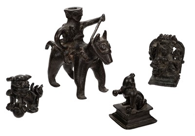 Lot 566 - Bronzes. A Chinese bronze, 19th century, modelled as a dog of fo