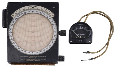 Lot 335 - Aircraft Instruments. WWII 'Flight Computer' belonging to F/O C.E. Thompson, DFC