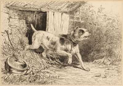 Lot 129 - Bodmer (Karl, 1809-1893). Watchdog from Eaux Fortes Animaux & Paysages, 1860