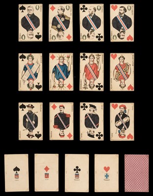 Lot 370 - French playing cards. Jeu de Gambetta, Paris: Bastide et Giraud, circa 1880