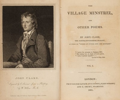 Lot 340 - Clare (John). The Village Minstrel, and Other Poems, 2 volumes, 1st ed., 1821