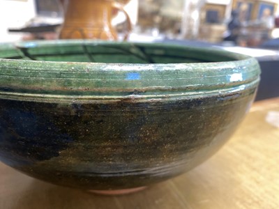 Lot 527 - Finch (Ray, 1914-2012) for Winchcombe Pottery. A green pottery bowl