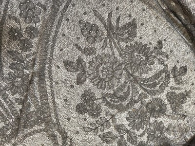 Lot 761 - Lace. Four large flounces, 19th century, & other lace