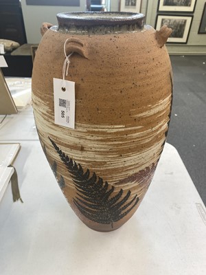 Lot 505 - Studio Pottery. An impressive studio pottery vase by Fumihiro Fuyushiba