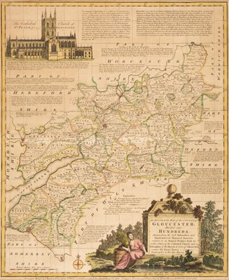 Lot 24 - Bowen (Emanuel). Gloucestershire & Derbyshire - Royal English Atlas - circa 1762