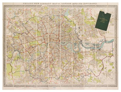 Lot 93 - London. Philip (George), Philips New Library Map of London and its Environs, circa 1895