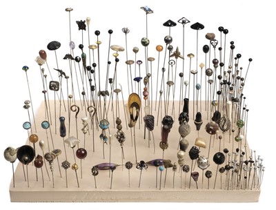 Lot 656 - Hatpins. An impressive collection of hatpins, Victorian and later including Charles Horner