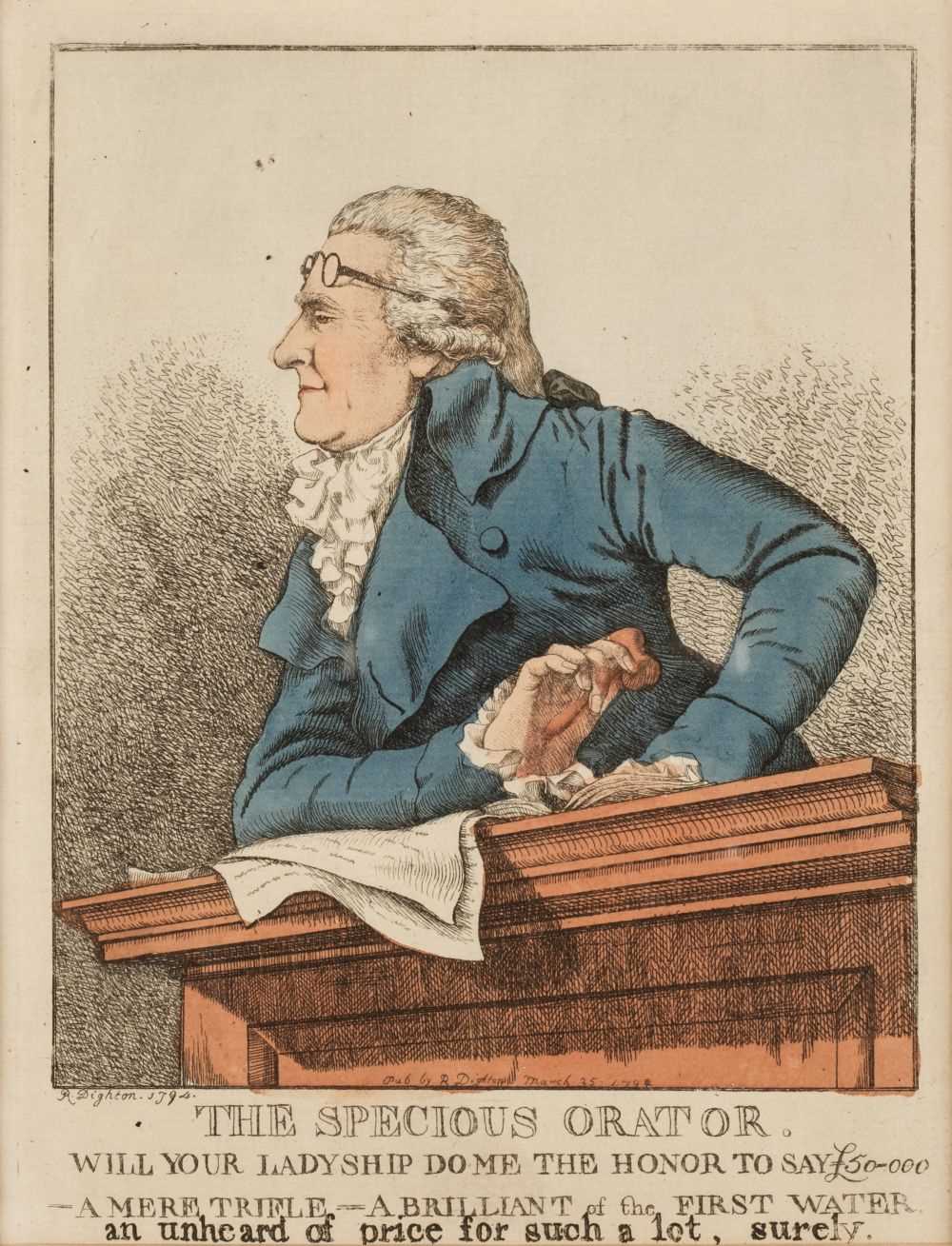 Lot 155 - Dighton (Robert). The Specious Orator...,