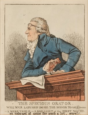 Lot 155 - Dighton (Robert). The Specious Orator..., 1794