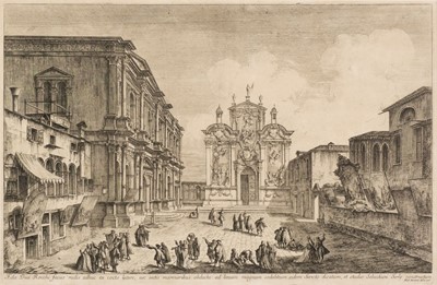 Lot 72 - Marieschi (Michele, 1710 - 1743). Aedis divi Rocchi facies rudis adhuc ex cocto latere..., 1741