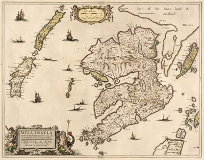 Lot 75 - Isle of Mull. Blaeu W. J & Pont T.), Mula Insula..., circa 1654