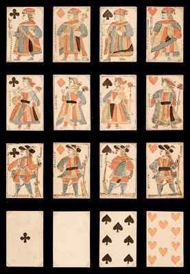 Lot 372 - French playing cards. Year II Lyon Revolutionary pattern, Lyon: Anton Manus, 1793-94, & others