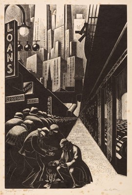 Lot 410 - Leighton (Clare, 1898-1989). Bread Line, New York, circa 1932