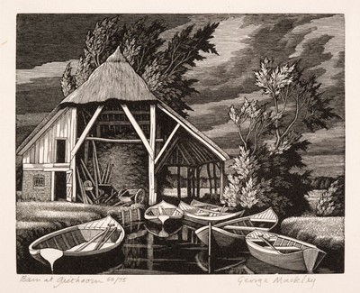 Lot 451 - Mackley (George, 1900-1983). Barn at Giethoon, circa 1968