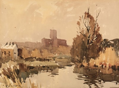 Lot 95 - Wesson (Edward, 1910-1983). River view, watercolour on paper