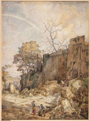 Lot 157 - Thienon (Louis Désirée, 1812-1884). Chateâu de Clisson, 1879, two watercolours