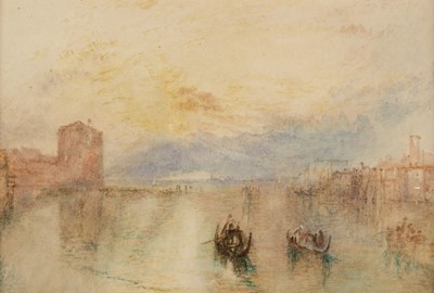 Lot 198 - After Turner (Joseph Mallord, 1775-1851). The Canale della Guidecca, Venice, watercolour