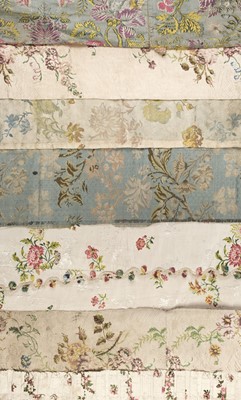 Lot 738 - Fabric. A small collection of Spitalfields & other early fragments, 18th century