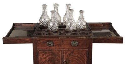 Lot 542 - Campaign Furniture. A mahogany drinks cabinet, mid 19th century
