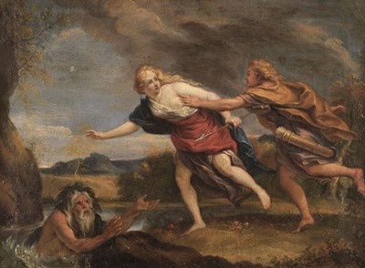 Lot 8 - French School. Apollo and Daphne, late 17th or early 18th century, oil