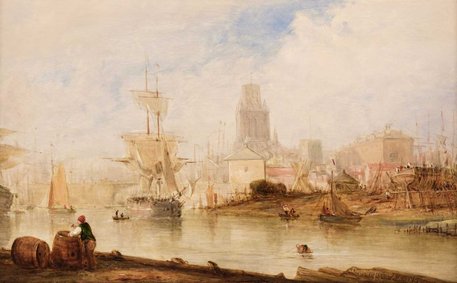 Lot 114 - Clarkson Stanfield (William, 1793-1867). Bristol, from the South, 1854