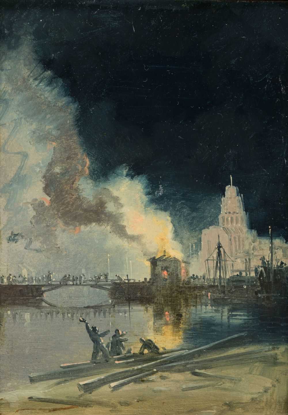 Lot 99 - Baker Pyne (James, 1800-1879). The burning of the toll houses, Bristol, 1831 & another