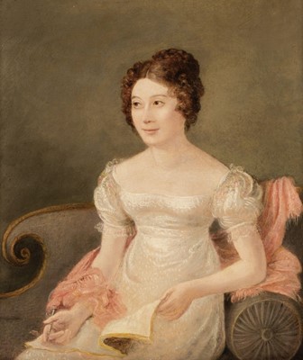 Lot 98 - Sharples (Rolinda, 1793-1838). Portrait of a Lady, circa early 1820s