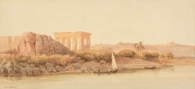 Lot 166 - Varley (John, 1778-1842). Philae, pencil and watercolour