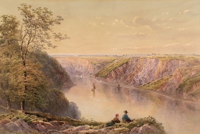 Lot 117 - Frank (Walter Arnee, 1808-1897). The Avon Gorge looking downstream across the Downs, 1889