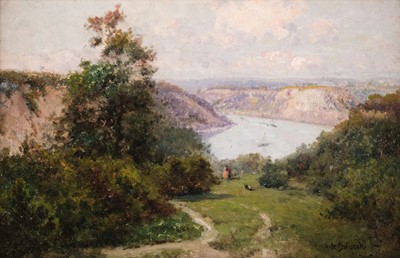 Lot 118 - Breanski (Alfred Fontville de, 1877-1957).  The Avon River from Clifton Down, oil