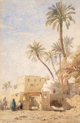 Lot 204 - Dillon (Frank, 1823-1909). Assouan, 1855, pencil and watercolour