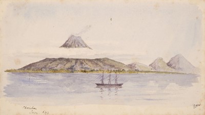 Lot 274 - Views of Java and Rio de Janeiro, watercolour paintings and drawings, 1835