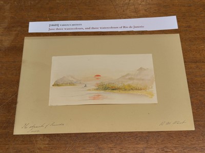 Lot 193 - Views of Java and Rio de Janeiro, watercolour paintings and drawings, 1835