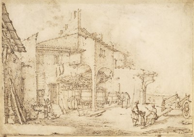 Lot 24 - Callot (Jacques, Nancy 1592-1635). Tuscan Farmyard