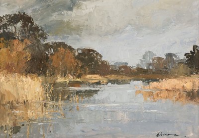 Lot 306 - Wesson (Edward, 1910-1983). Winter Water, 1970, oil on board