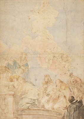 Lot 32 - Attributed to Johann Andreas Wolff (1652-1716). Study for an Altarpiece...