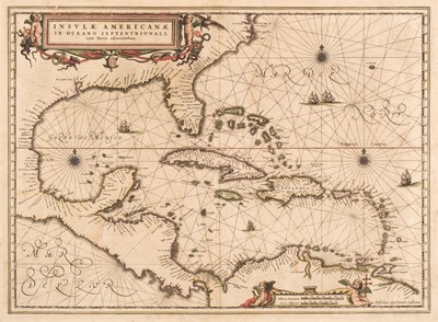 Lot 129 - West Indies. Jansson (Jan), Insulae Americanae in Oceano Septentrionali..., circa 1638