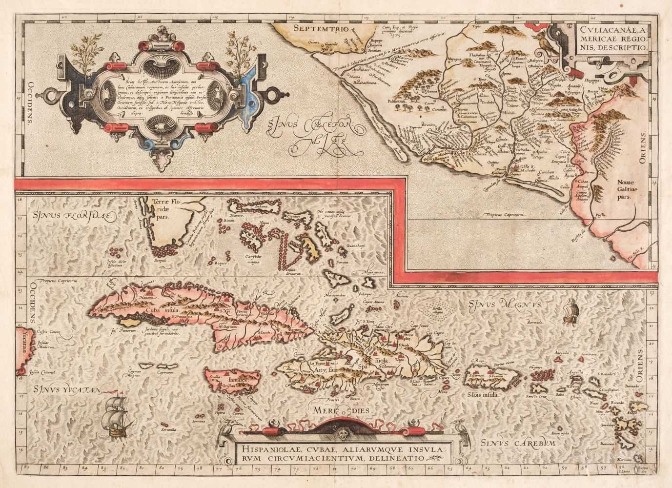 Lot 38 - Cuba and the West Indies. Ortelius (Abraham), Culicanae Americae..., [1579 - 84]