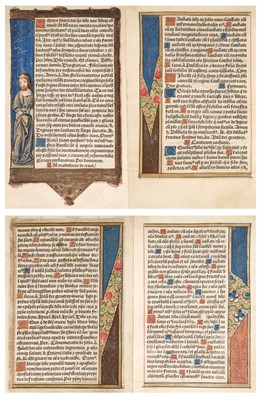 Lot 296 - Illuminated Leaves. Two Illuminated Leaves from Book of Hours, circa 1500