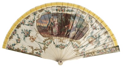 Lot 797 - Painted Fan. A late Victorian painted brisé fan, by E. Kees